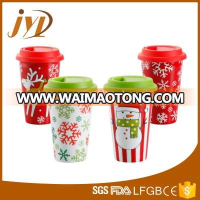 280cc coffee travel beautiful ceramic christmas mug